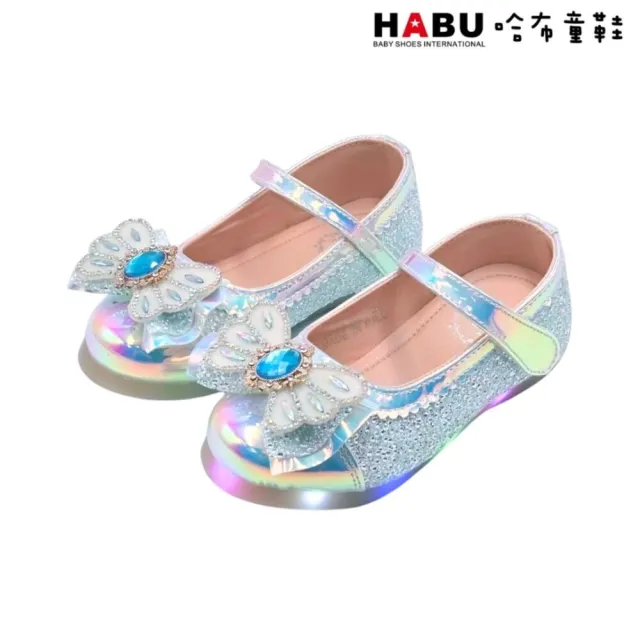 【HABU 哈布童鞋】公主燈鞋 公主鞋 娃娃鞋 燈鞋 水晶燈鞋 LED燈鞋-極光仙境 2349-BL