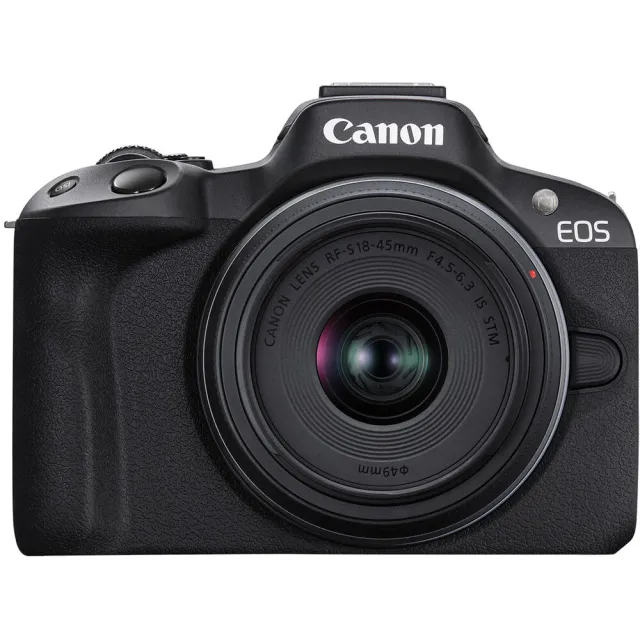 【Canon】EOS R50 KIT 附 RF-S 18-45mm F4.5-6.3 IS STM 單鏡組 (公司貨) APS-C 無反微單眼相機