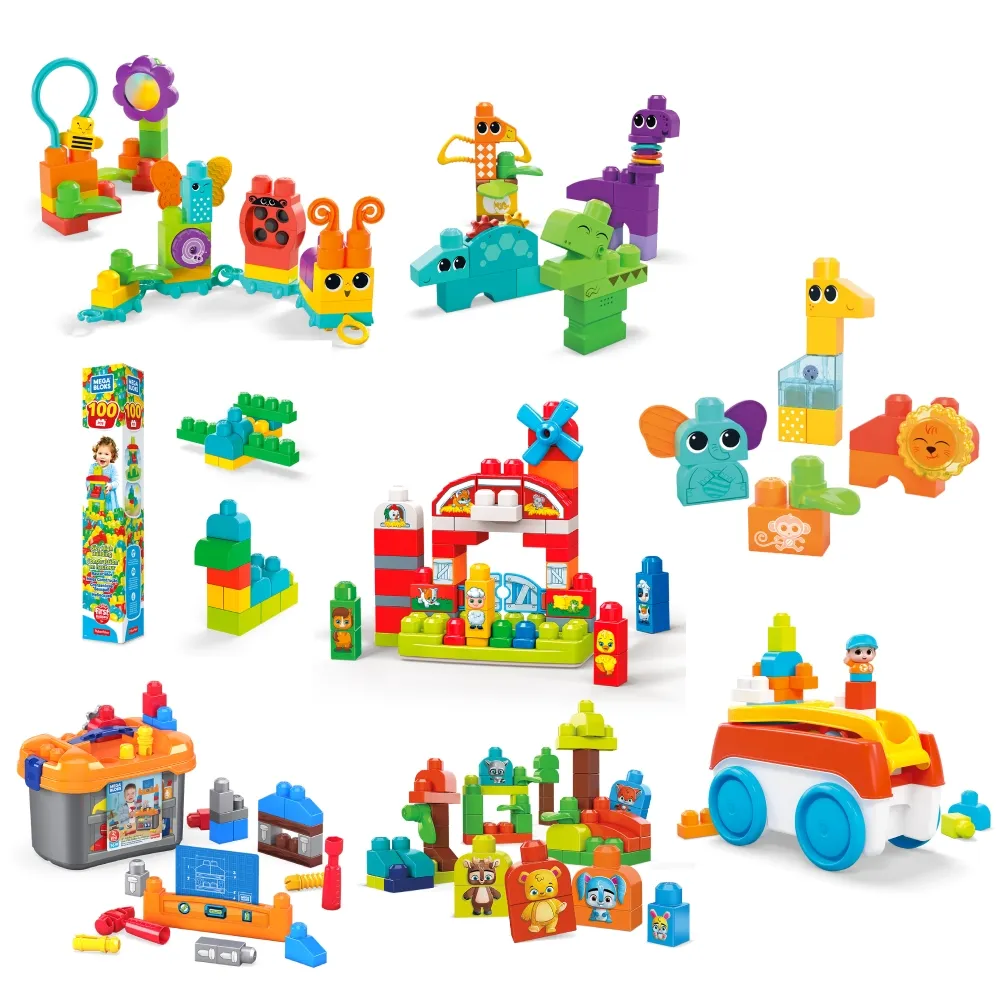 【Mega Bloks 美高積木】美高積木超值兩件組(兒童積木/大積木/學習積木/創意DIY拚搭/男孩玩具/女孩玩具)
