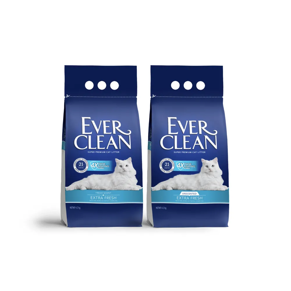 【EverClean 藍鑽】強效結塊貓砂4.2kg 3入組(礦砂)