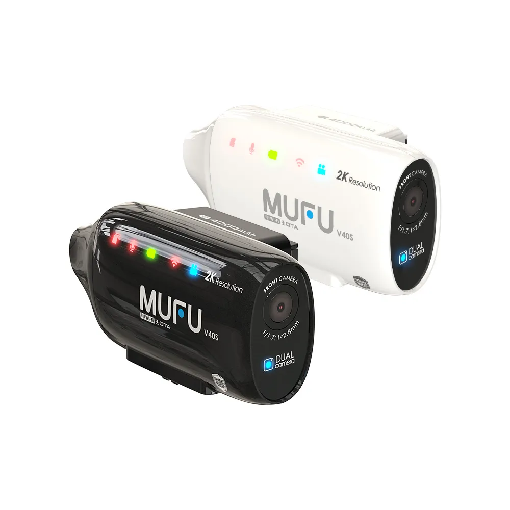 【MUFU】V40S 極光機 雙鏡頭機車行車記錄器-側邊款｜賀銷售突破2萬台 超值慶功四件組