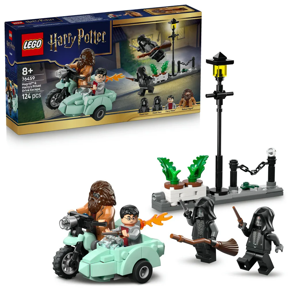【LEGO 樂高】哈利波特系列 76459 海格與哈利的水蠟樹街大脫逃(Harry Potter 海格摩托車 積木 兒童玩具)