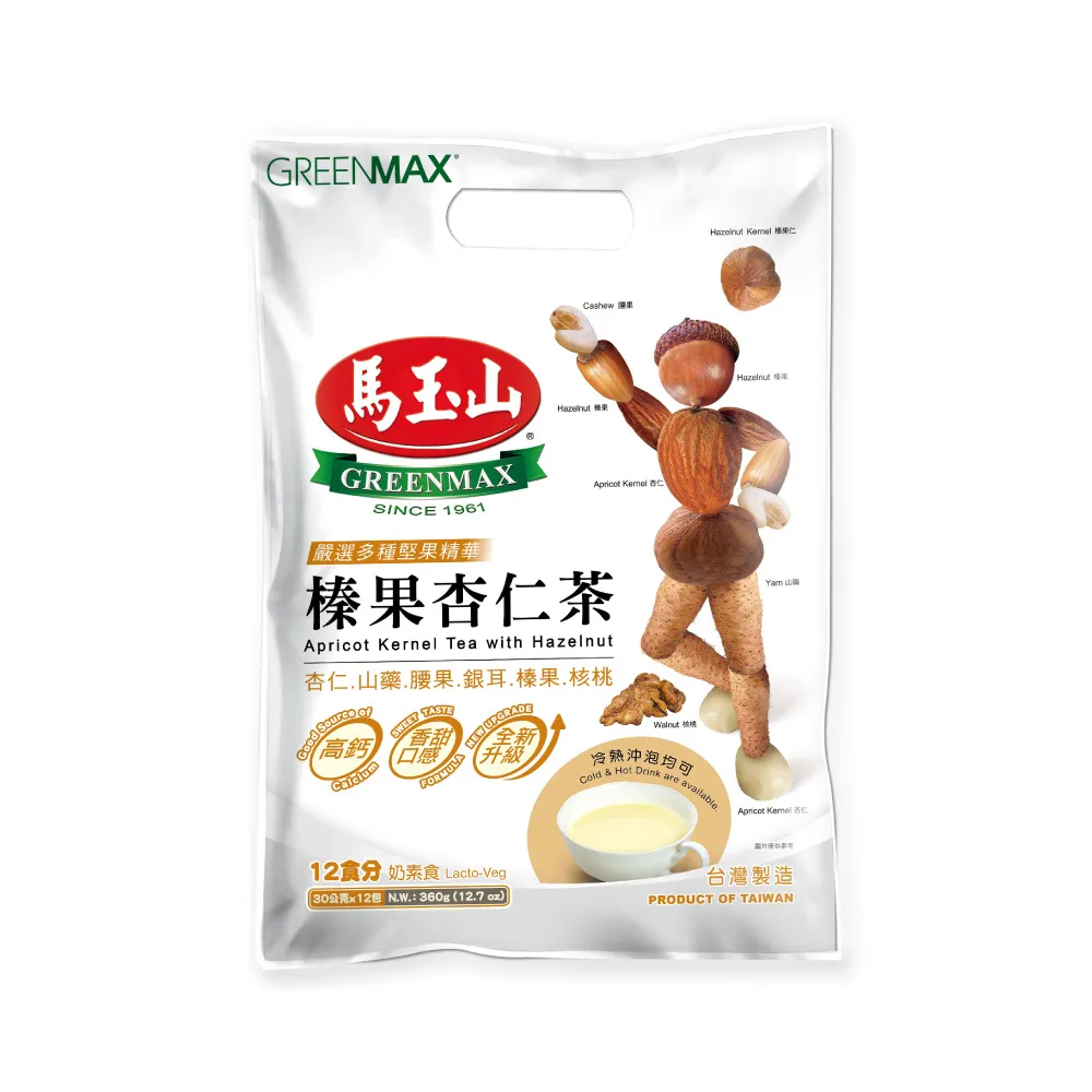 【馬玉山】榛果杏仁茶(30gx12入/袋)