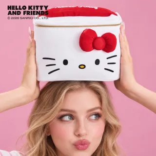 【SANRIO 三麗鷗】雙11 正版授權Hello Kitty凱蒂貓大容量化妝包旅行收納包(閨蜜女兒女友生日聖誕交換禮物)