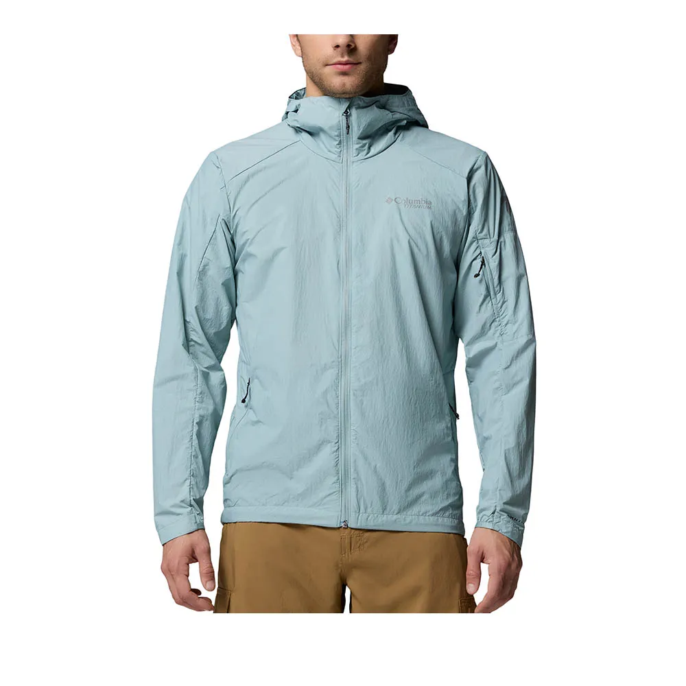 【Columbia 哥倫比亞】男款-超防曬UPF50防潑水風衣-Loop Trail ™ II Windbreaker-霧綠色(UWE94840MG/KS)