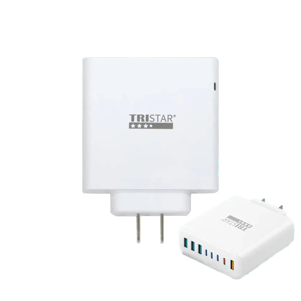 【TRISTAR】PD+QC 120W八孔快速充電器 USB-C Type-C/USB快充 TS-USB176(支援iPhone17)
