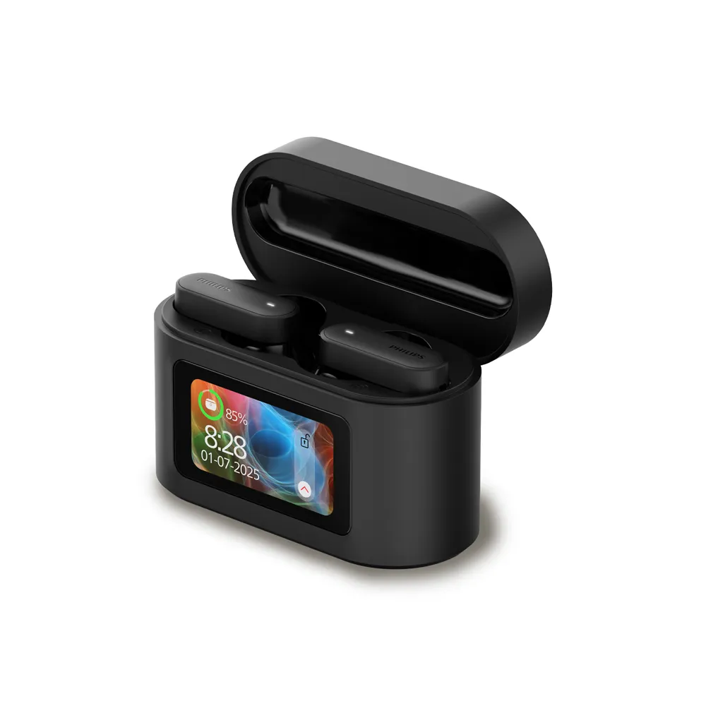 【Philips 飛利浦】AI智能全觸控螢幕ANC主動降噪藍牙耳機-TAT6000BK