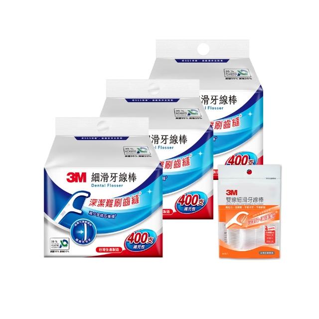 【3M】細滑牙線棒補充包1200支_ECO包裝