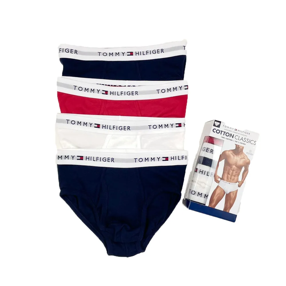 【Tommy Hilfiger】四件盒裝 Tommy Hilfiger 開洞 純棉 三角褲 男 男性 送禮 湯米 內褲(三角褲9902DH1)