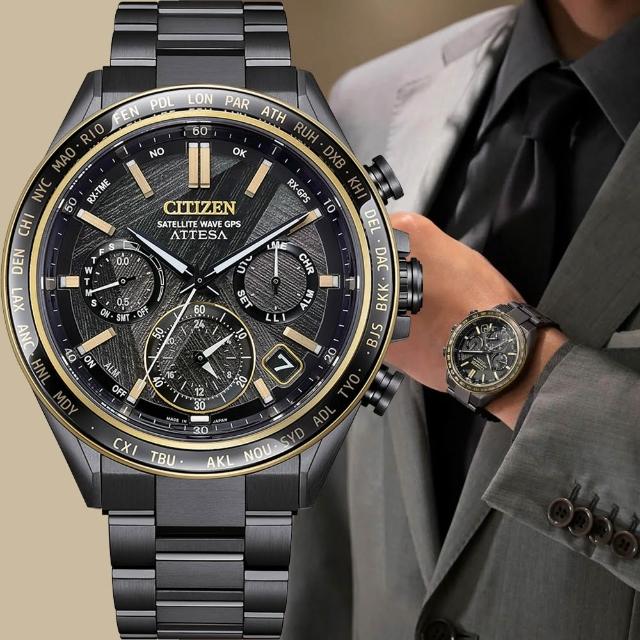 【CITIZEN 星辰】LIGHT in BLACK 闇影之光 光動能50週年限量 GPS衛星對時手錶 錶 生日禮 送禮(CC4078-51E)