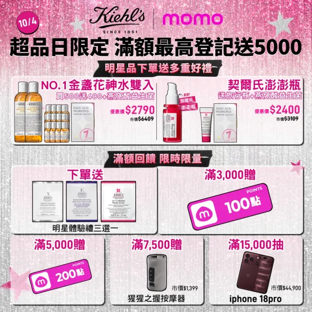 【Kiehl’s 契爾氏】官方直營 激光三酸煥膚精華液 50ml(Kiehl’s/新品上市/大瓶裝)