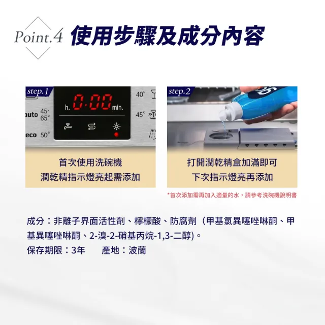 【gc clean】洗碗機專用潤乾精光潔劑1L(加強乾燥/去除水痕水漬/玻璃餐具推薦)