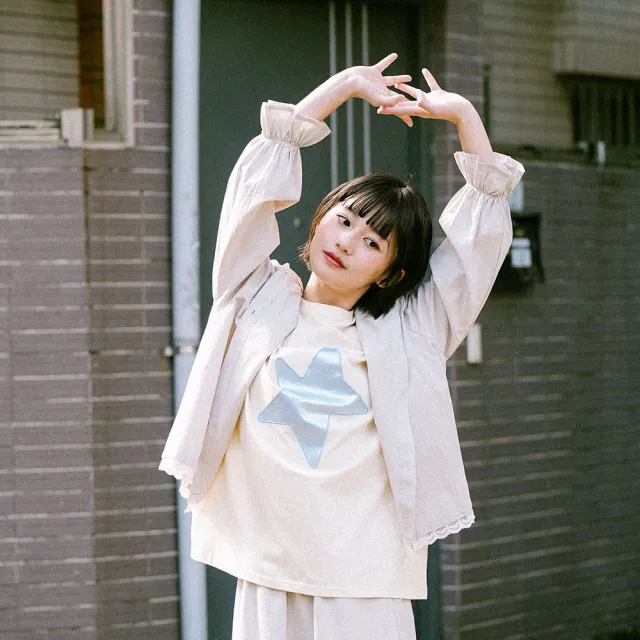 【plain-me】SAAKO 短袖 星星 女生短TEE 女上衣 星星剪影短袖TEE_SAA0052-262