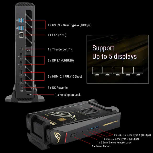 【ASUS 華碩】+ROG Raikiri II Pro無線控制器★U9-290HX RTX5090電競電腦(ROG NUC 20周年版/64G/2TB/W11)