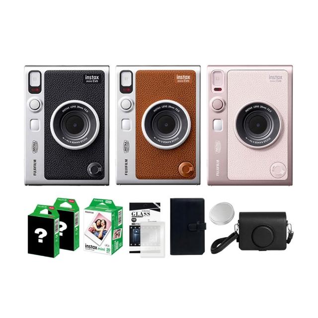 【FUJIFILM 富士】Instax Mini EVO 混合式數位拍立得相機 原廠公司貨(專用皮套40張底片相冊..豪華組)