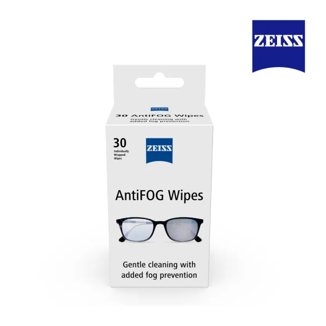 【ZEISS 蔡司】防霧拭鏡紙30入(適用眼鏡、3C螢幕、鏡頭)