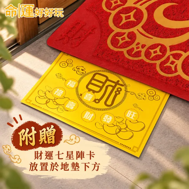 【命運好好玩】湯鎮瑋-福祿無限旺宅紅地墊(2入)