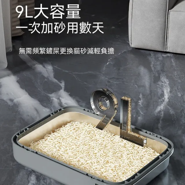 【Quality 聚家】貓砂盆 全封閉貓砂盆 貓廁所 大號貓沙盆 防臭貓屎盆 34*44*37cm（不鏽鋼底盤/前入頂出）