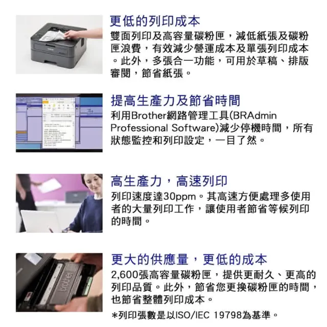 【brother】官方直營 搭2黑高容碳粉★HL-L2320D 高速黑白雷射自動雙面印表機