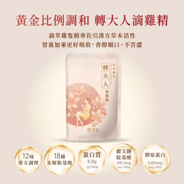【芳茲】轉大人滴雞精-女生 彩盒 8包/盒_官方直營/常溫