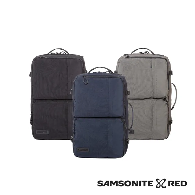 【Samsonite RED】PROCTON 輕量尼龍大容量多功能三用筆電後背包/雙肩包/通勤包/電腦包17吋 (多色可選)