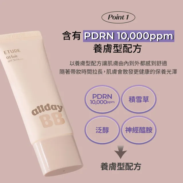 【ETUDE】官方直營 BB霜清透持妝組 (養膚BB霜+控油蜜粉)