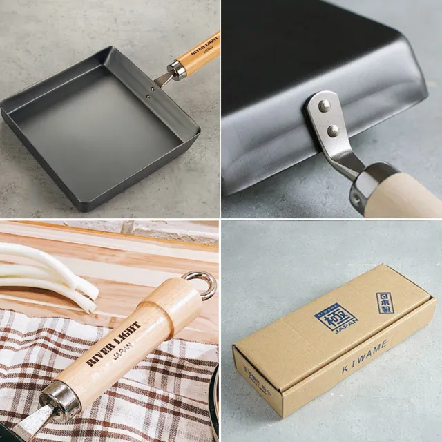【PREMIUM 極】不易生鏽窒化鐵玉子燒調理鍋18x18cm 大型(日本製極鐵鍋無塗層)