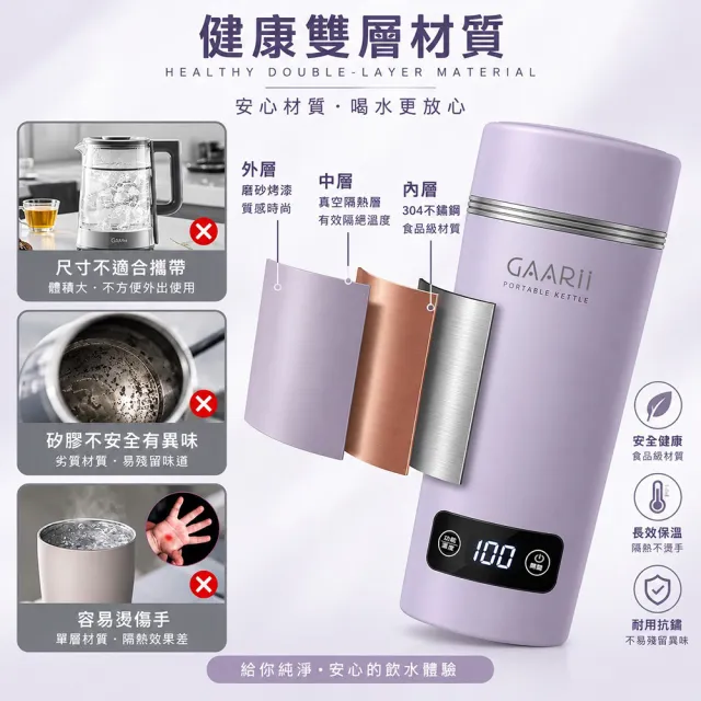 【GAARii】燒水杯 保溫瓶 快煮壺 熱水壺 熱水瓶 加熱水瓶