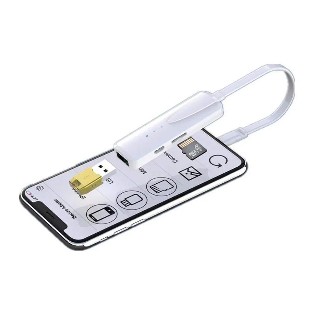 蘋果iPhone加密備份隨身讀卡器-iSecure Adapter 蘋果檔案管家(MFi認證)-SPT聖保德