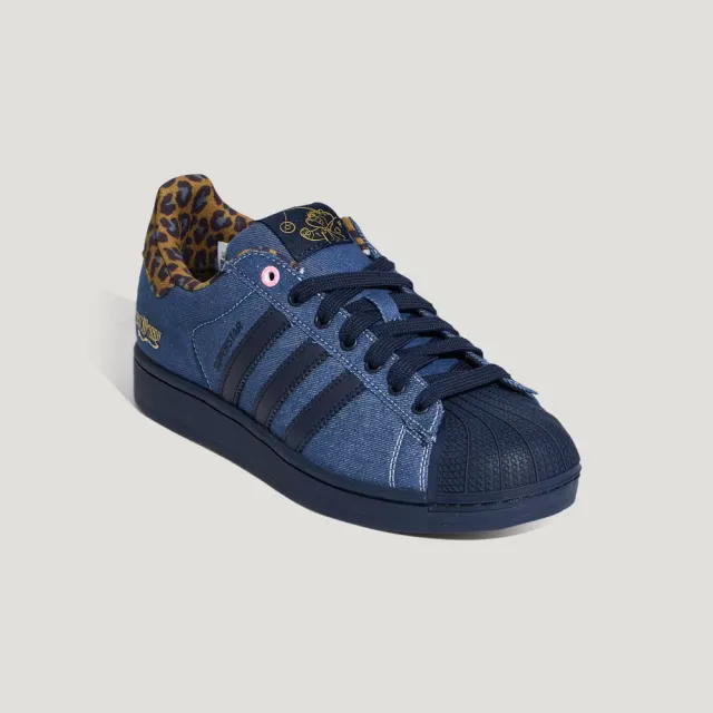 【adidas 愛迪達】Superstar II 男女 休閒鞋 復古 皮革 動物方城市 迪士尼 深藍(KH7260)