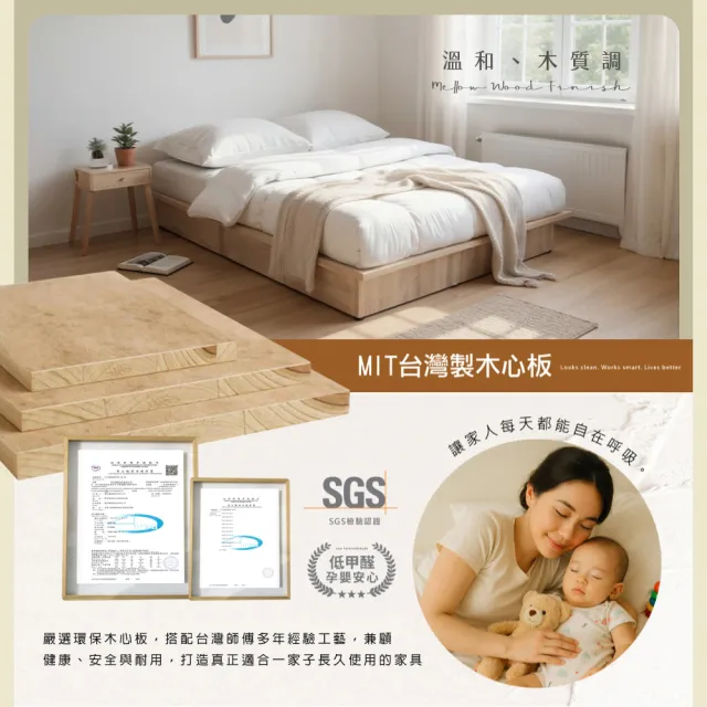 【IHouse】保羅 三抽靠牆款 雙人5尺收納床底/床架/床座(台灣製木心板)
