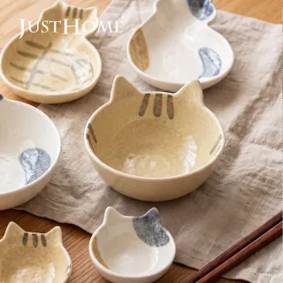 【Just Home】花喵系列陶瓷飯碗4吋/4.5吋-多款可選(可微波 碗 碗盤 湯碗 飯碗)