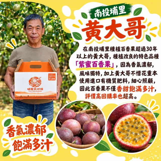 【初品果】南投埔里吊網百香果A級禮盒含箱5斤x4盒(產地直送/送禮/禮盒/水果禮盒)