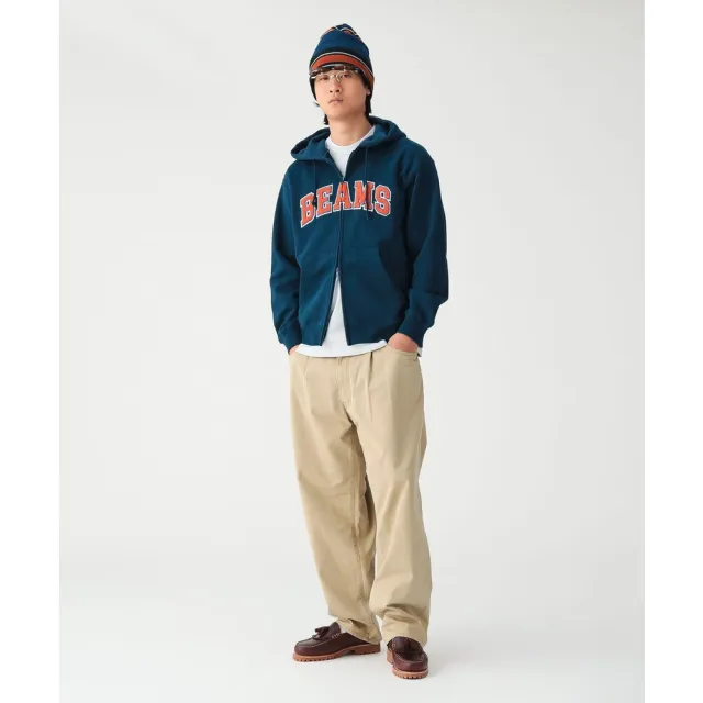 【BEAMS】官方旗艦館 BEAMS / 男裝 BEAMS LOGO BASIC 拉鍊 連帽衛衣