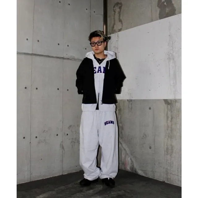 【BEAMS】官方旗艦館 BEAMS / 男裝 BEAMS LOGO BASIC 拉鍊 連帽衛衣