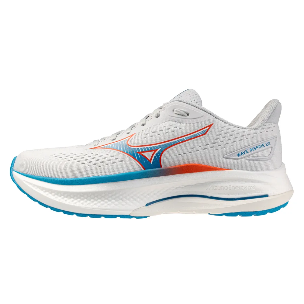 MIZUNO 美津濃】Wave Inspire 22 SW 男慢跑鞋超寬楦緩震淺灰藍