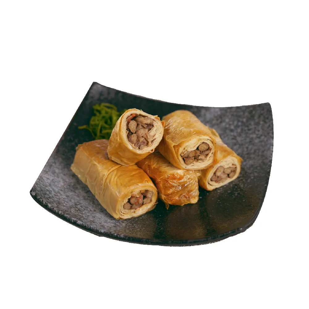 【南門市場老林記】香薰素茶鵝10盒(每盒4捲330g 共40捲 全素 南門市場 素食)