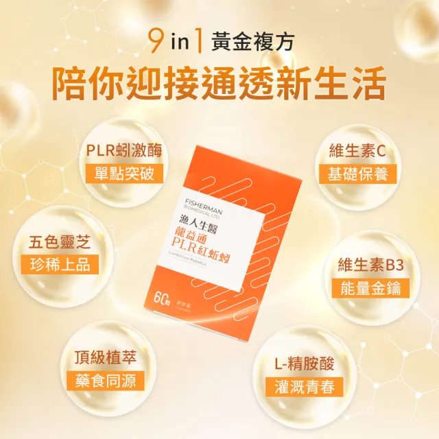 【漁人生醫】龍益通 日本專利PLR紅蚯蚓酵素 蚓激酶（60粒/盒）(促進代謝 幫助入睡)