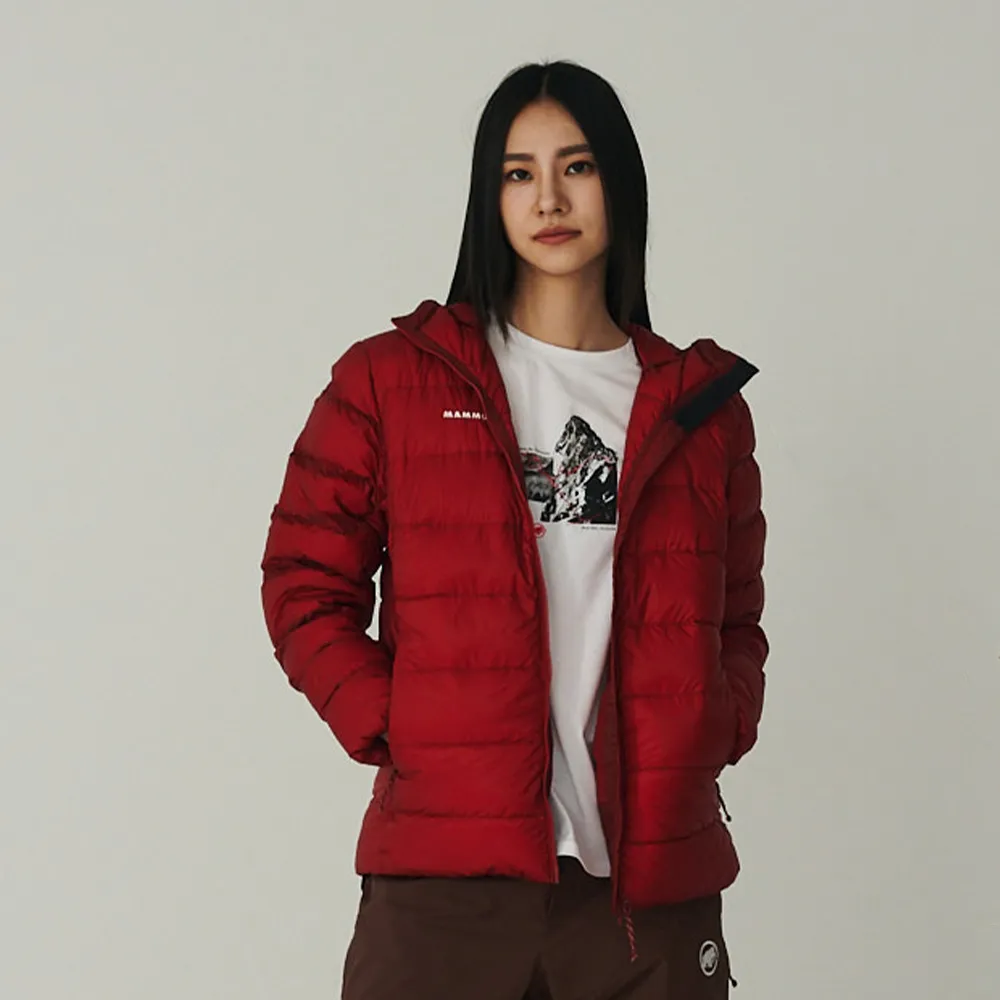 【Mammut 長毛象】Broad Peak Pro IN Hooded Jkt AF 高山防潑水羽絨連帽外套 深經典紅 女款 #105101