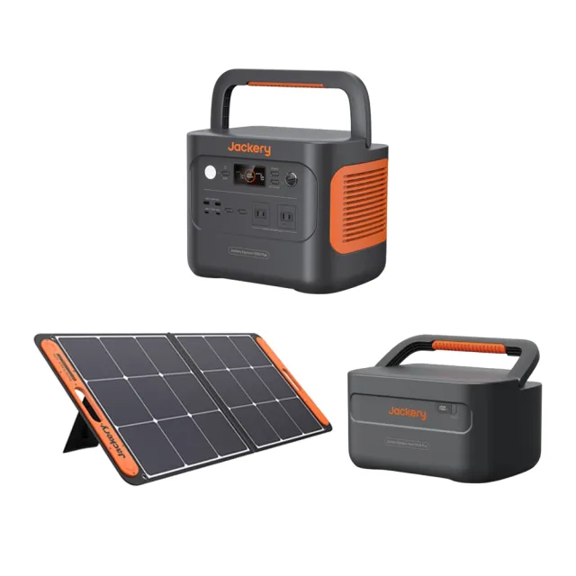 【Jackery】1000Plus 2.5度電太陽能充電組合包100W(充電器 BSMI R34851 露營 逐露天下)