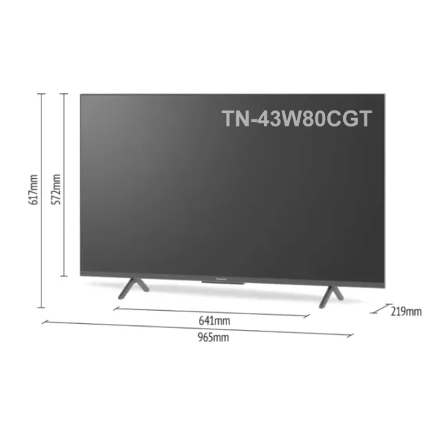 【Panasonic 國際牌】家電快配★43型4K HDR Google TV聯網顯示器 無視訊盒(TN-43W80CGT)