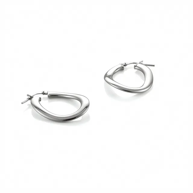 【Woogie武吉珠寶】ER0723義大利精品設計師精工純銀耳環(Twist Oval 28x22mm)