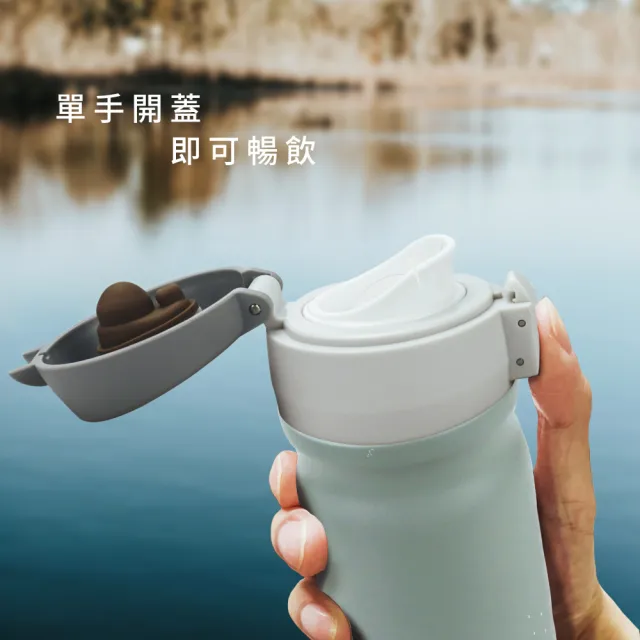 【IKUK 艾可】2入組-真陶瓷瓷芯保溫杯500ml+陶瓷內膽彈蓋380ml(特惠組/保溫瓶)