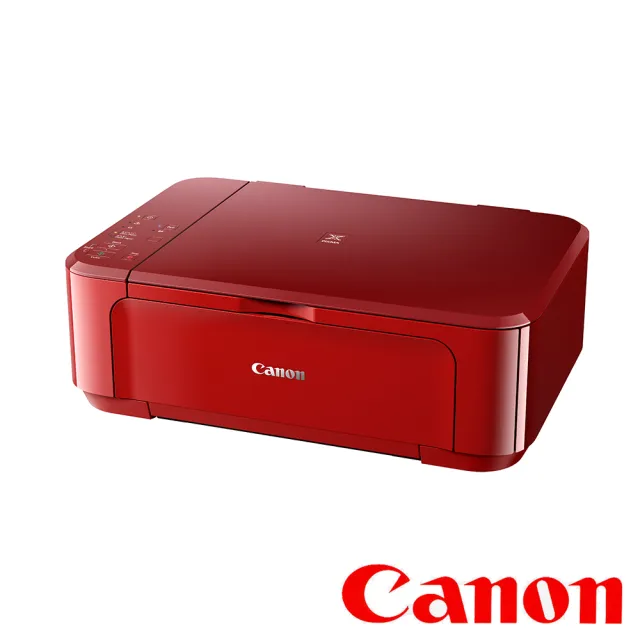 【Canon】官方直營 搭1黑墨水★PIXMA MG3670  三合一Wi-Fi自動雙面列印多功能噴墨印表機(紅)