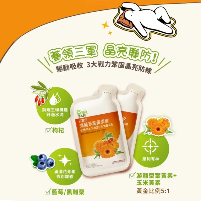 【JUNG KWAN JANG 正官庄】高麗蔘葉黃素飲 (60mlx21入/盒)-游離型/玉米黃素