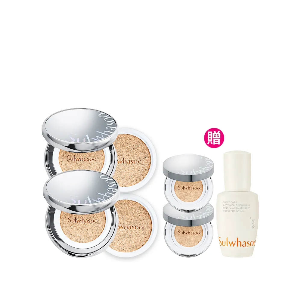 【Sulwhasoo 雪花秀】官方直營 完美珍珠光精華氣墊 二盒四蕊(柔焦版/水亮版)