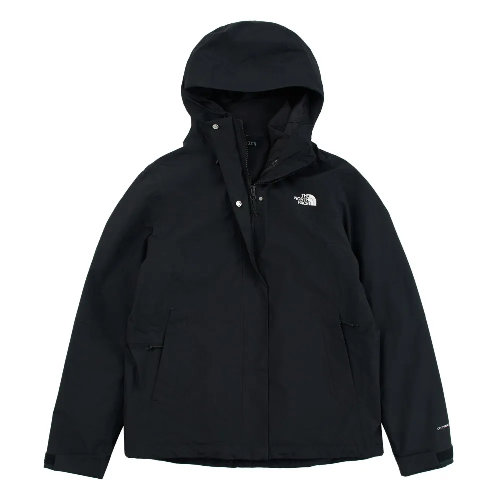 【The North Face】TNF 防水透氣抓絨內裡三合一外套 W SANGRO FLEECE TRICLIMATE-AP 女 黑(NF0A8CK3JK3)
