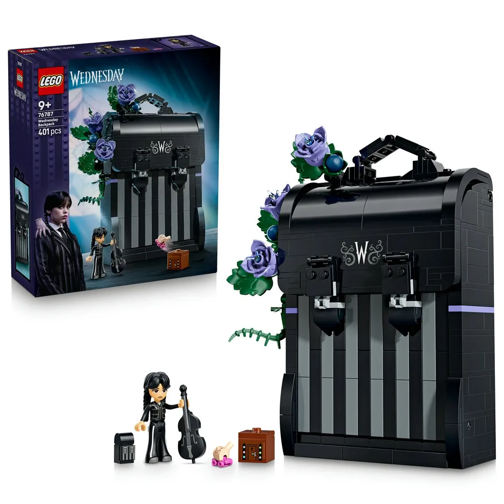 【LEGO 樂高】星期三系列 76787 星期三背包(Wednesday 居家擺設 禮物 玩具)