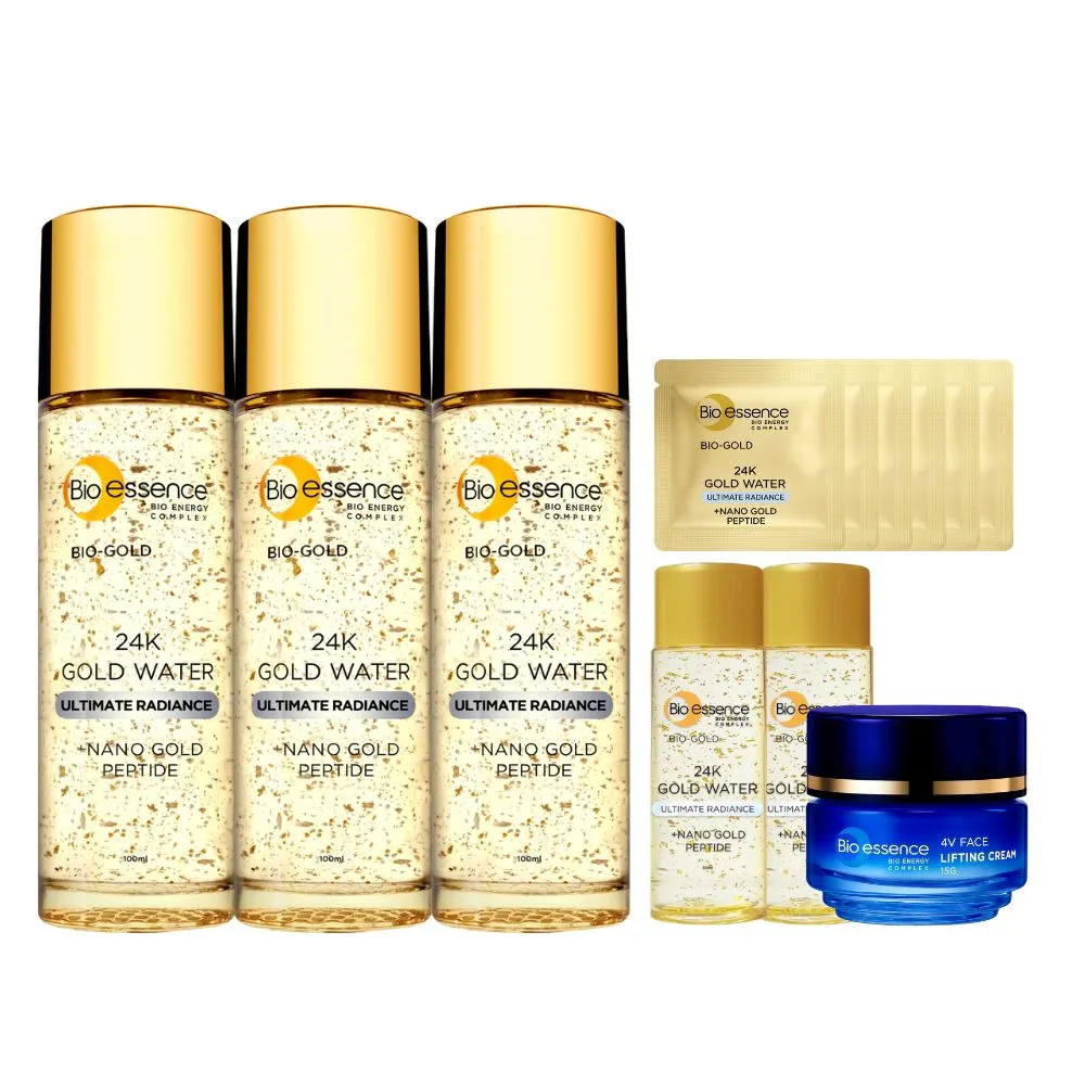 【Bio-essence 碧歐斯】新升級BIO金萃黃金精華露100ml(3入組)