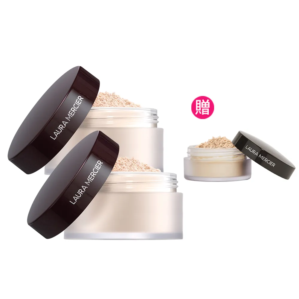 【LAURA MERCIER 蘿拉蜜思】煥顏透明蜜粉29g囤貨組-共2入(冠軍蜜粉/定妝散粉)